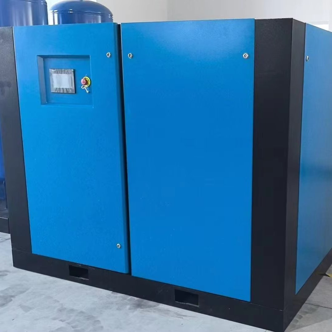 Industrial 75kw Screw Air Compressor with AC Power 380V Stationary Configuration Air Cooled Lubricated Bearing Gear Engine Motor