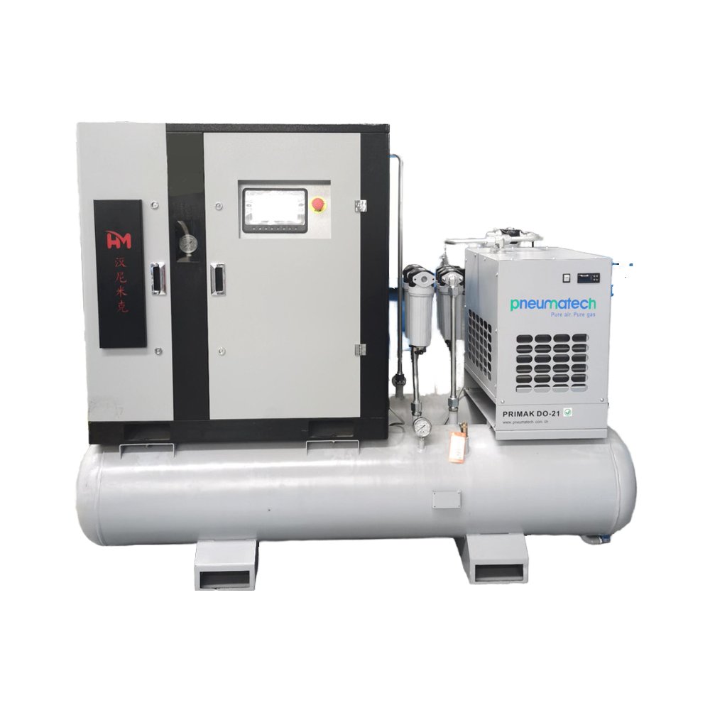 Screw Air Compressor 15Kw 22kw 4-In-1 12Bar Silent Screw Air Compressor 600 Liter