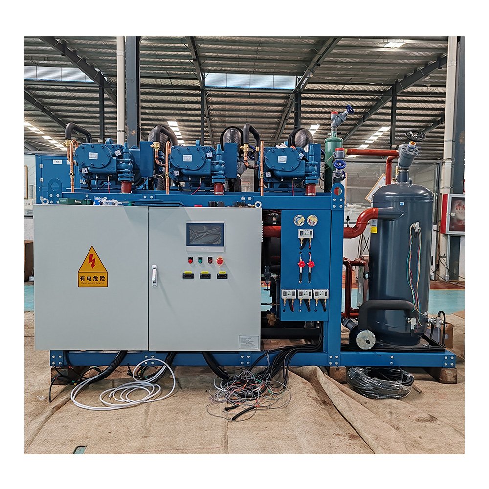 Air Evaporating Cooled Packaged Unit Middle&high Temperature Screw Refrigeration Condensing Units with Screw Compressor