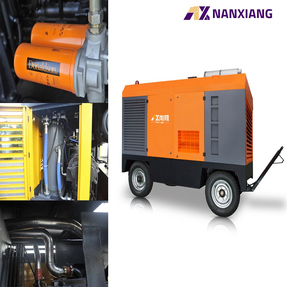 Heavy Duty Mining Compressor Diesel Engine Screw Air Compressor 15bar 18bar 140kw Portable Diesel Screw Air Compressor