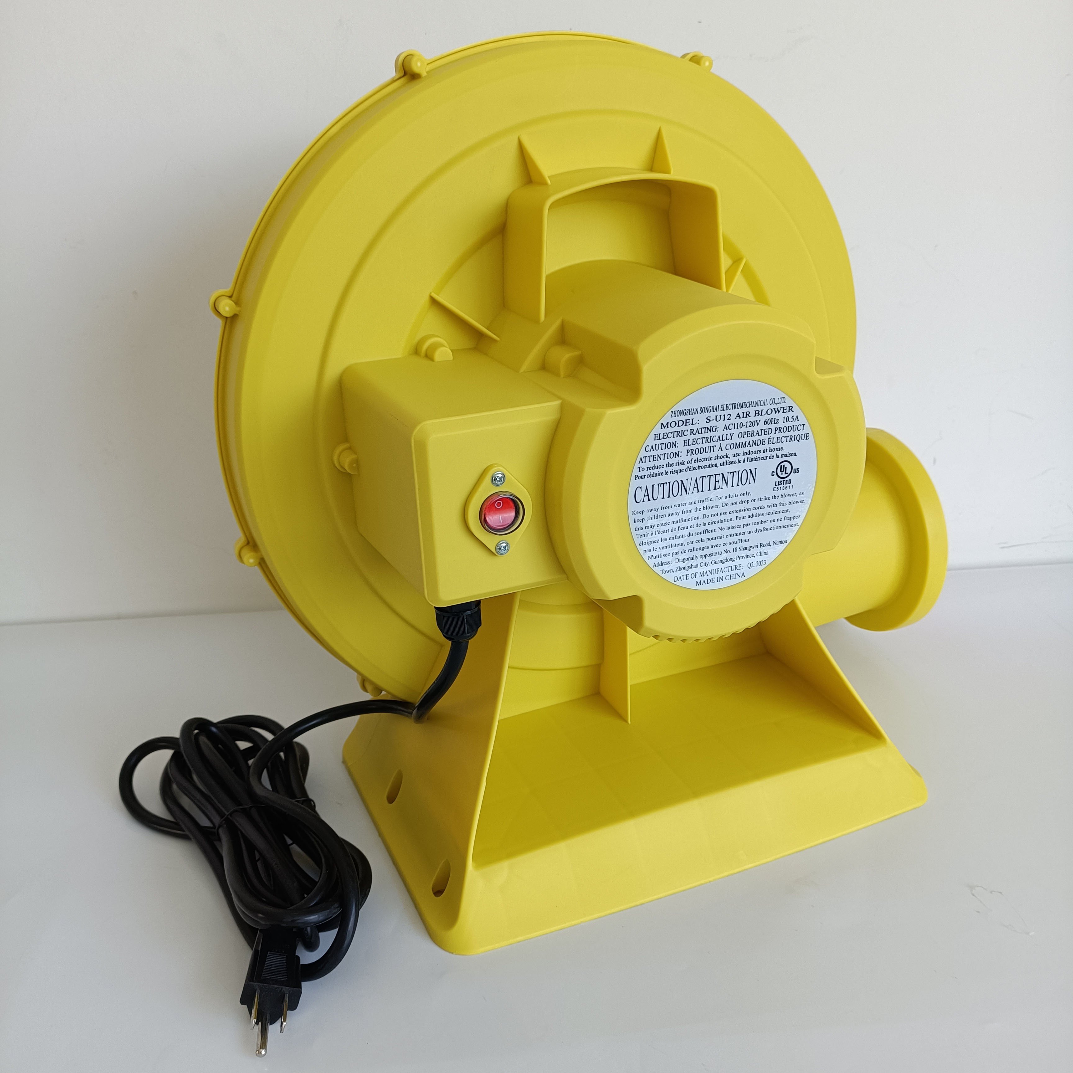 High Pressure Plastics air Blowers 1200 Watt air Blower Fan for Inflatable
