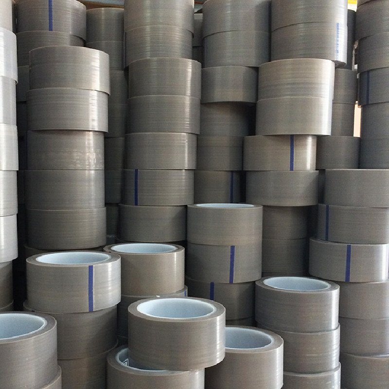 300 Degrees Heat Resistance Self Adhesive Silicone Gue Grey Color PTFE Pure Film Tape