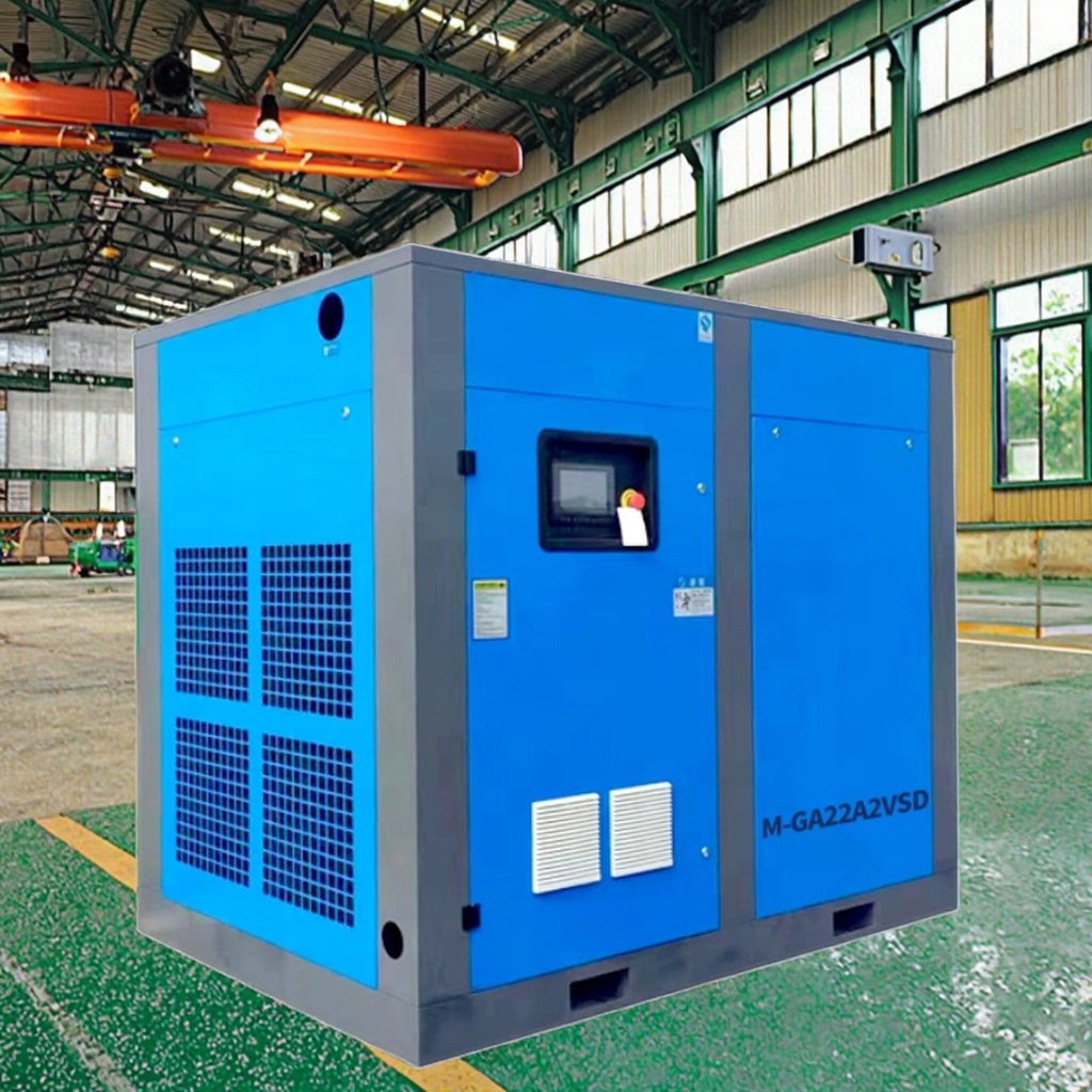 Best Selling 22KW 30HP Two-Stage Permanent Magnet VSD Screw Air Compressor for Sewage Treatment Industry