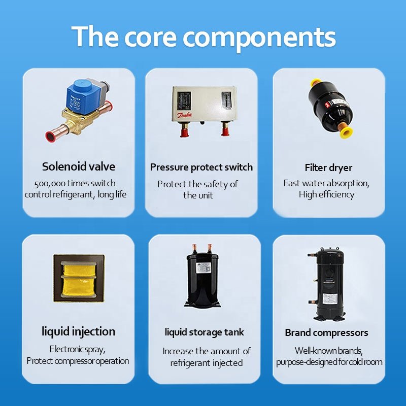 Open Type Refrigerating Compressor Unit Compressor Unit Freezer Unit air Cooled Condenser Heat Exchange