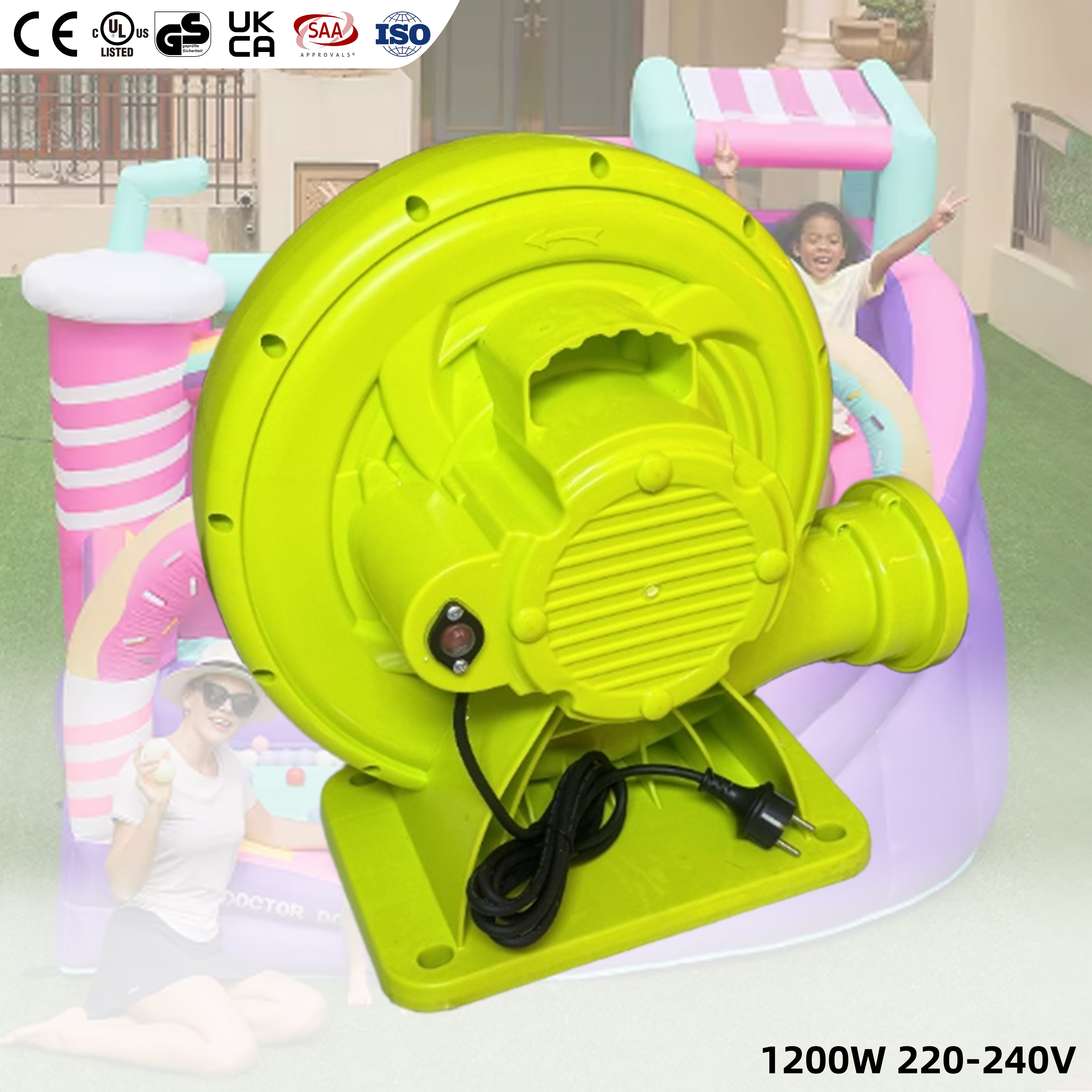 1100W Medium pressure plastics air blowers 1100 Watt air blower fan for inflatable competitive factory prices