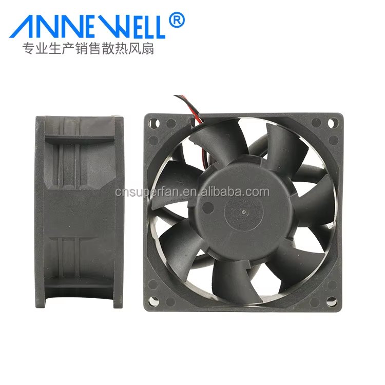 ANNEWELL High Air Flow Low Noise 8038 8cm EC Small Cooler Fan 100v-230v industrial ventilation Cooling Fan for farms