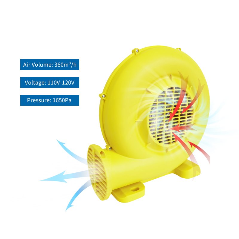 High Pressure Plastics air Blowers 380 Watt air Blower Fan for Inflatable