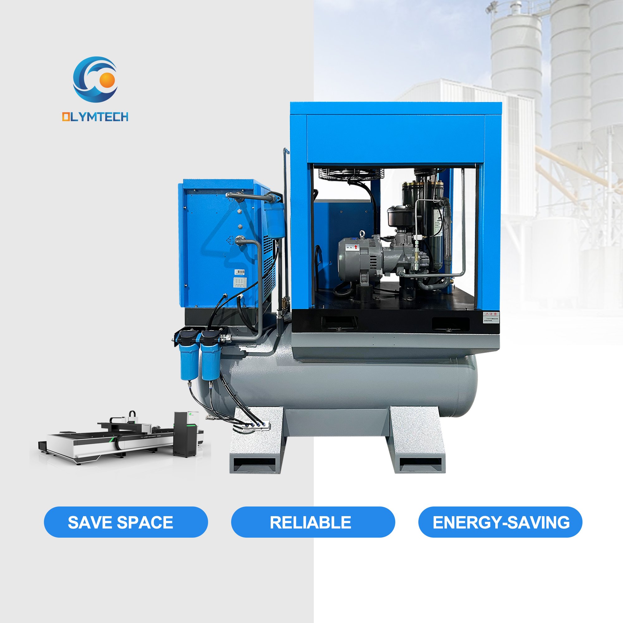 Olymtech Small Screw Type air Compressor Price Refrigeration Screw Compressor Manufacturers