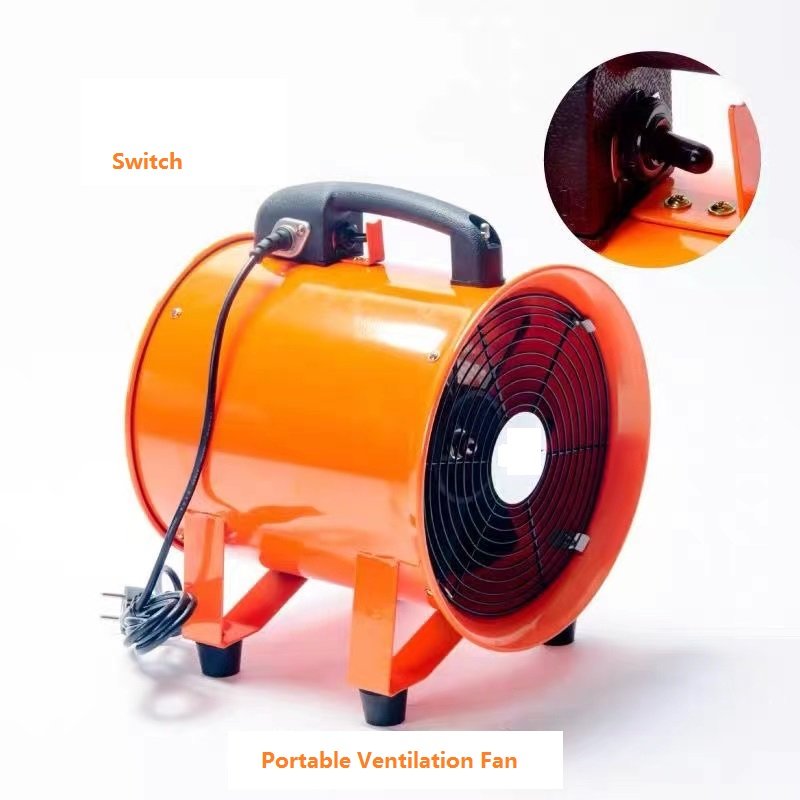 High Temperature Proof Industrial 12" Blower Fan 220v Axial Air Extractor for Basement Ventilation