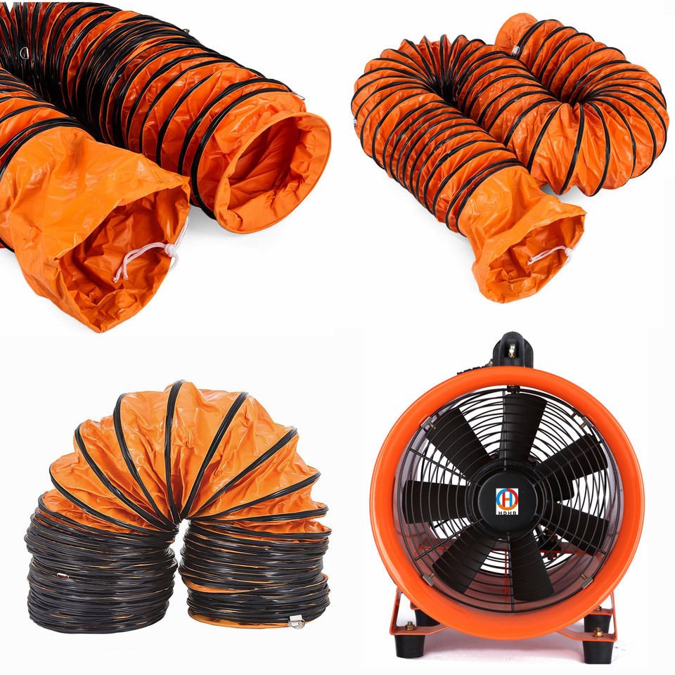 High Temperature Proof Industrial 12" Blower Fan 220v Axial Air Extractor for Basement Ventilation