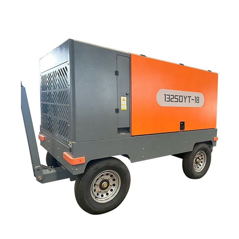 Mining Drilling Electric air Compressor Portable Oilless Silent Screw Air Compressor 132Kw 18Bar for Drilling Rig