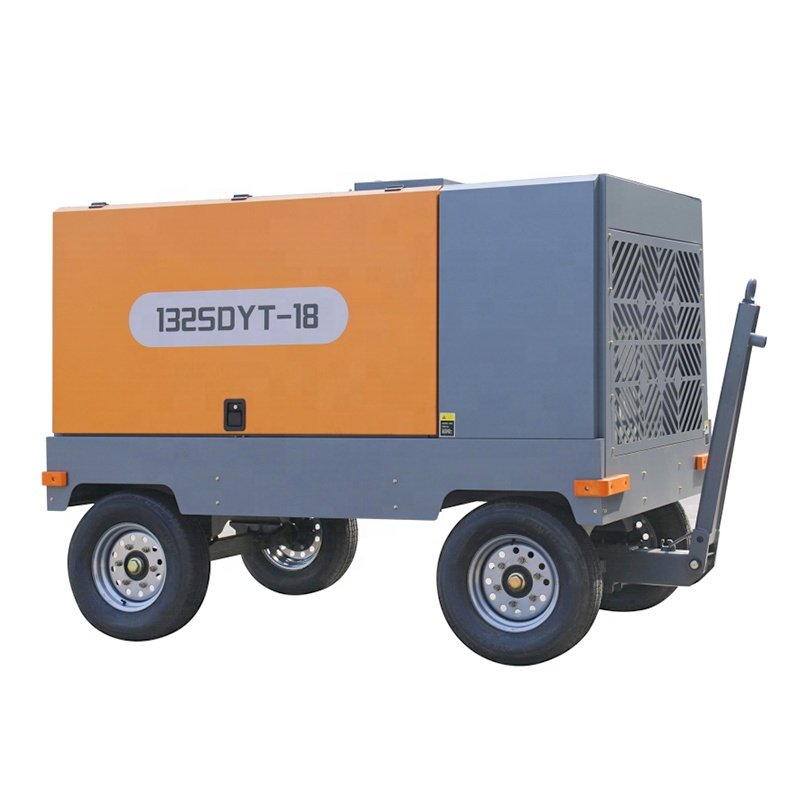 Mining Drilling Electric air Compressor Portable Oilless Silent Screw Air Compressor 132Kw 18Bar for Drilling Rig
