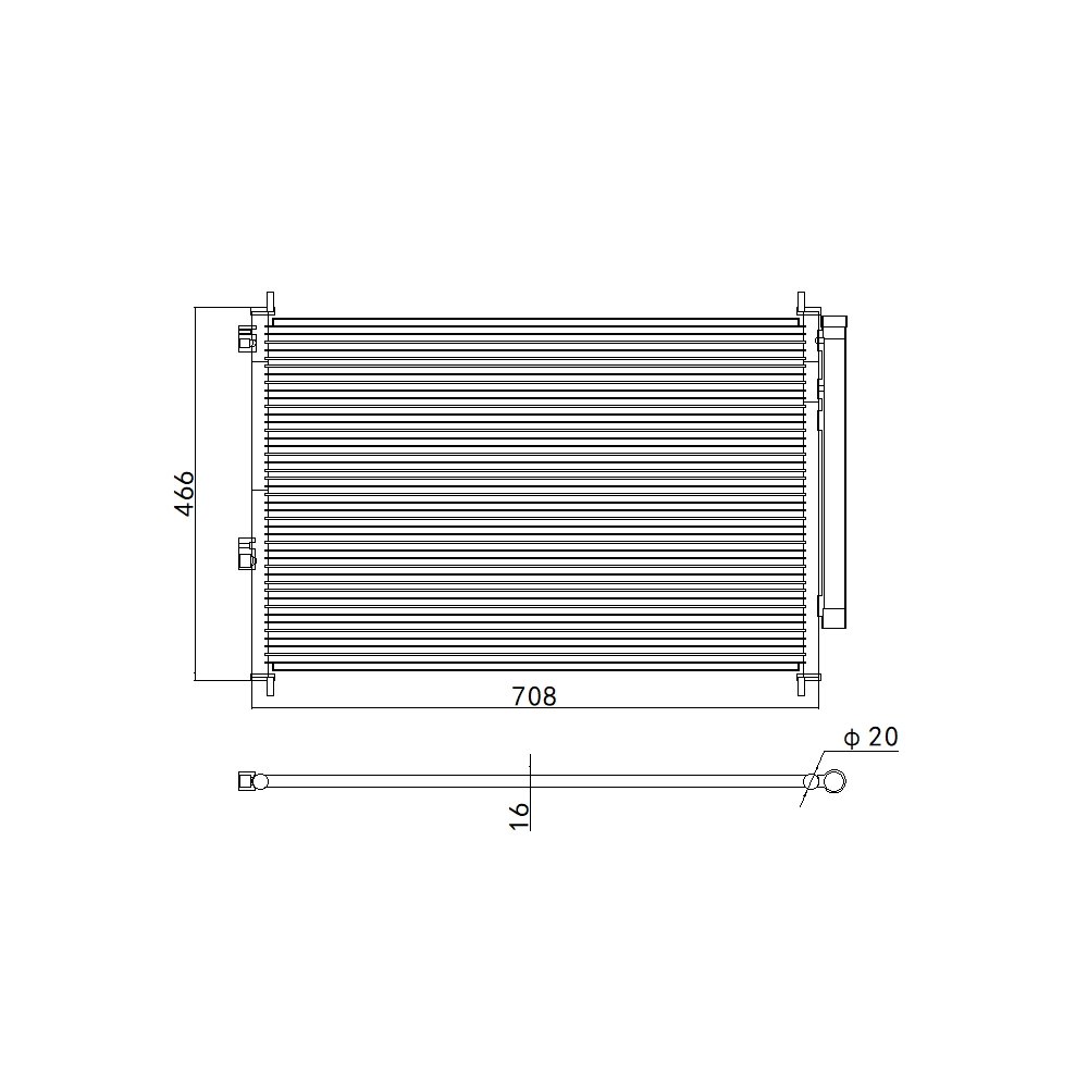 Aftermarket Car Auto Air Conditioning System Auto AC Condenser FOR TOYOTA ALPHARD OEM 8846058011