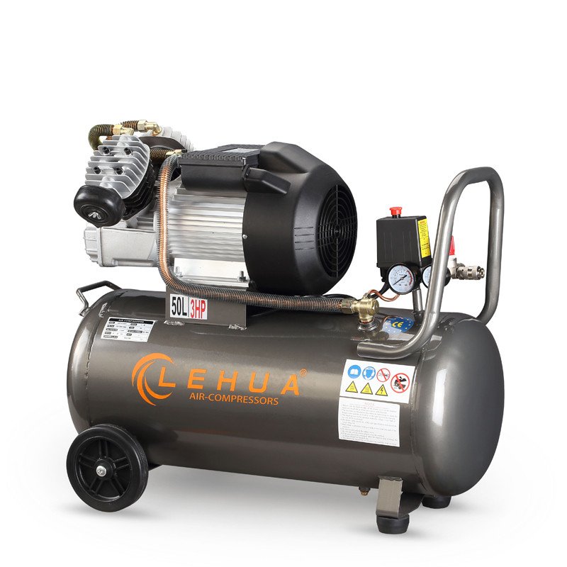 High Efficiency Extreme Long Duty Cycle AC Oil Twin Heads Portable Mini Air Compressor with 50 Liters 3HP