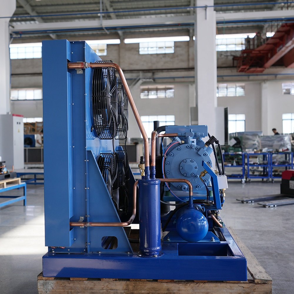 Hot Sale Cold Room Cold Storage High Performance Two Stage RefComp Compressor Air Cooled Condensing Unit