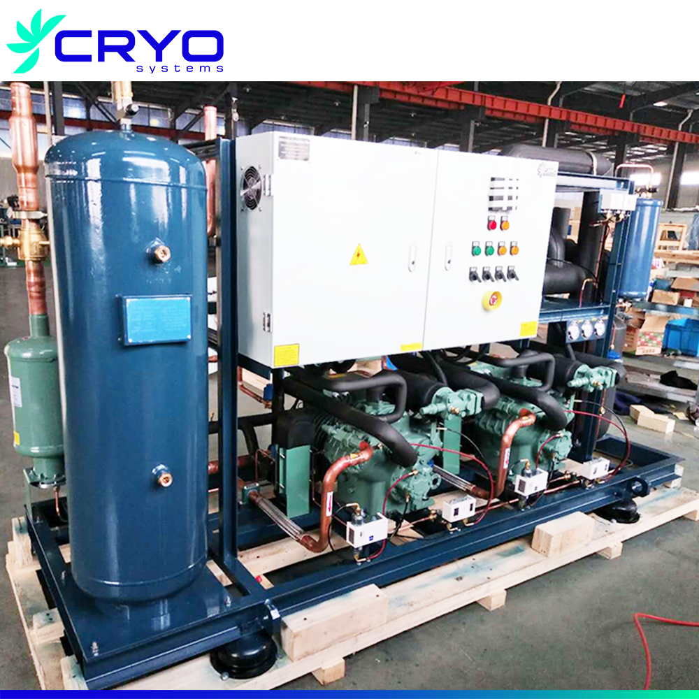 Blast Freezer Tunnel Low Industrial /double Screw Parallel Compressor Unit for Sale
