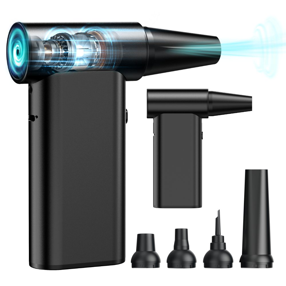 130000 RPM Mini Turbo Fan Jet Air Duster 3 Speeds Jet Fan Electric Compressed Air Duster Blower Turbo Fan