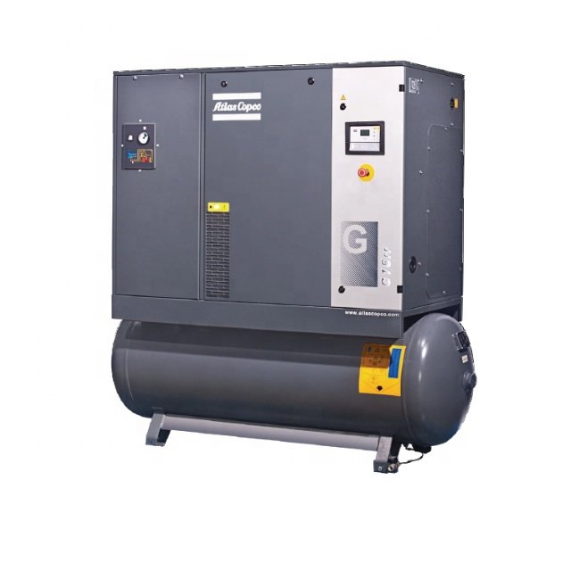 Atlas Copco GA15+FF TM Screw air Compressor with tank and air Dryer
