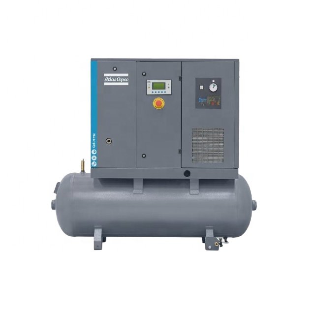 Atlas Copco GA15+FF TM Screw air Compressor with tank and air Dryer