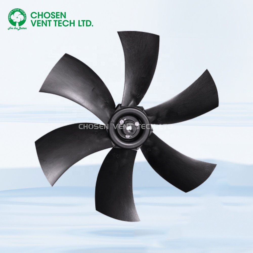 8-blades Adjustable Black Explosion-proof Nylon Blades for Fire Smoke Exhaust Ventilation Fans