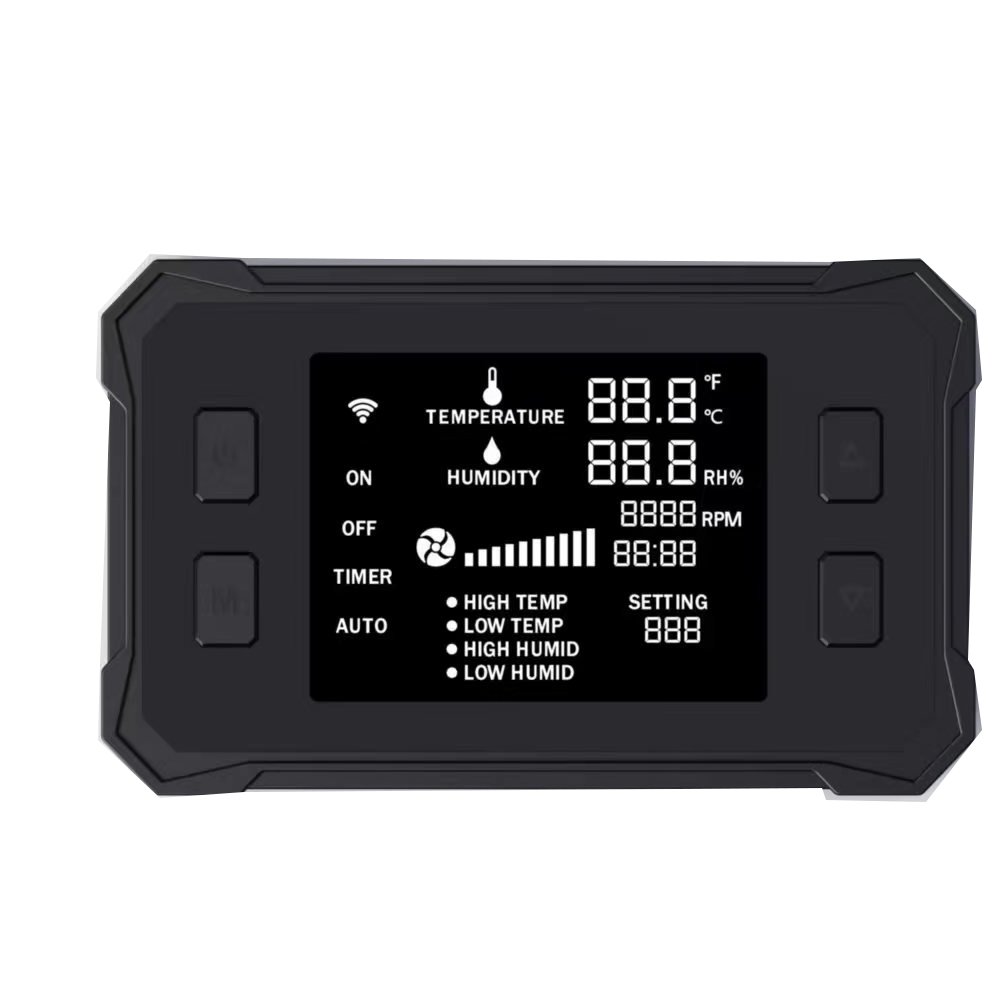 BAVAGREEN 8 Inch Blower Exhaust Duct Fan with EC Motor WiFi App Hydroponic Inline Duct Fan and Temperature Humidity Controller