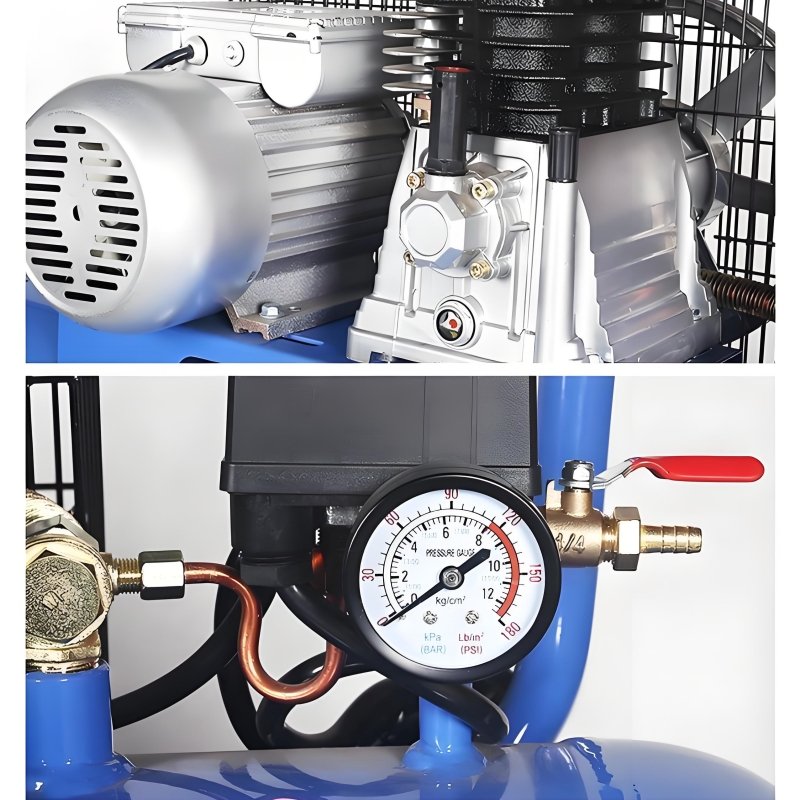 Factory-Sold 15HP Gas-Powered Piston Belt-Driven Air Compressor with 60-Gallon ASME Tank Screw Compressor with 380V Motor