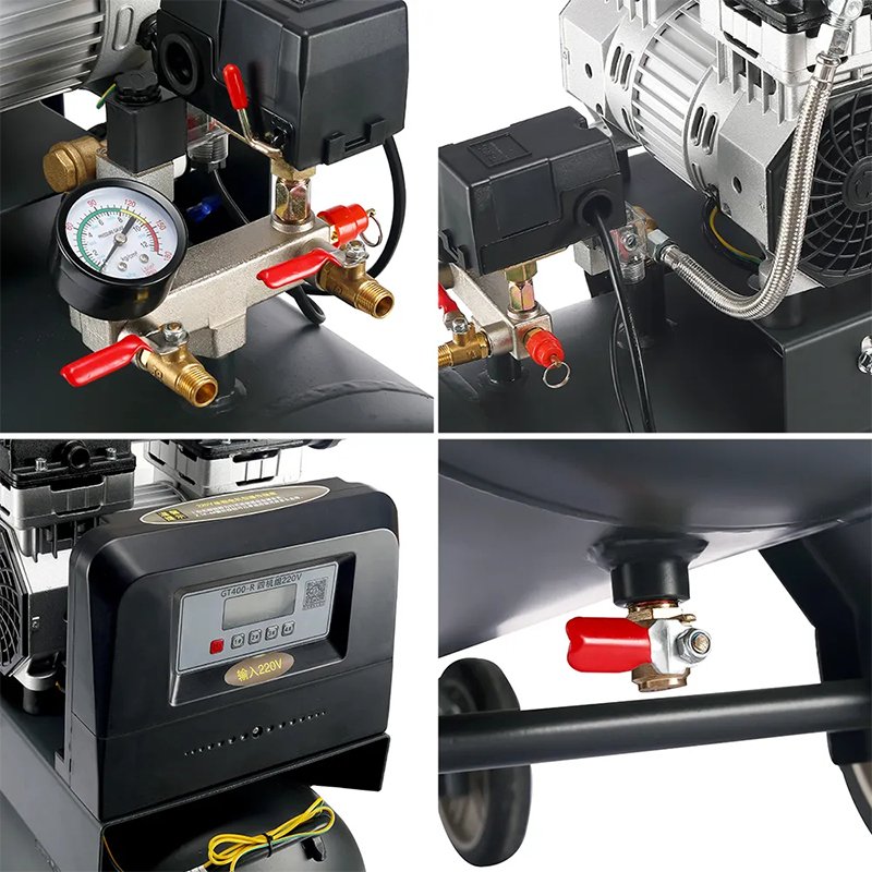 OUBAO Factory Direct Sale 200L 1500w Portable Low Noise Oil Free Air Compressor