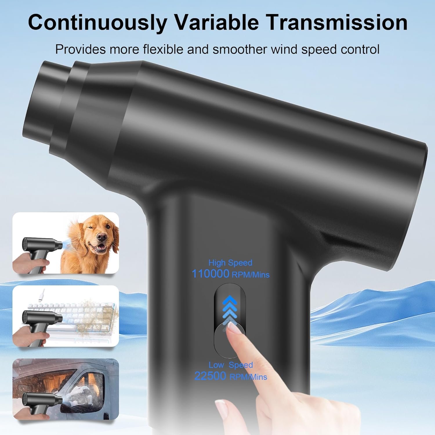 110000 Rpm Mini Powerful Compressed Turbo Jet Fan Barber Air Duster Gun Hair Dryer Air Blower Car Cleaning Tools