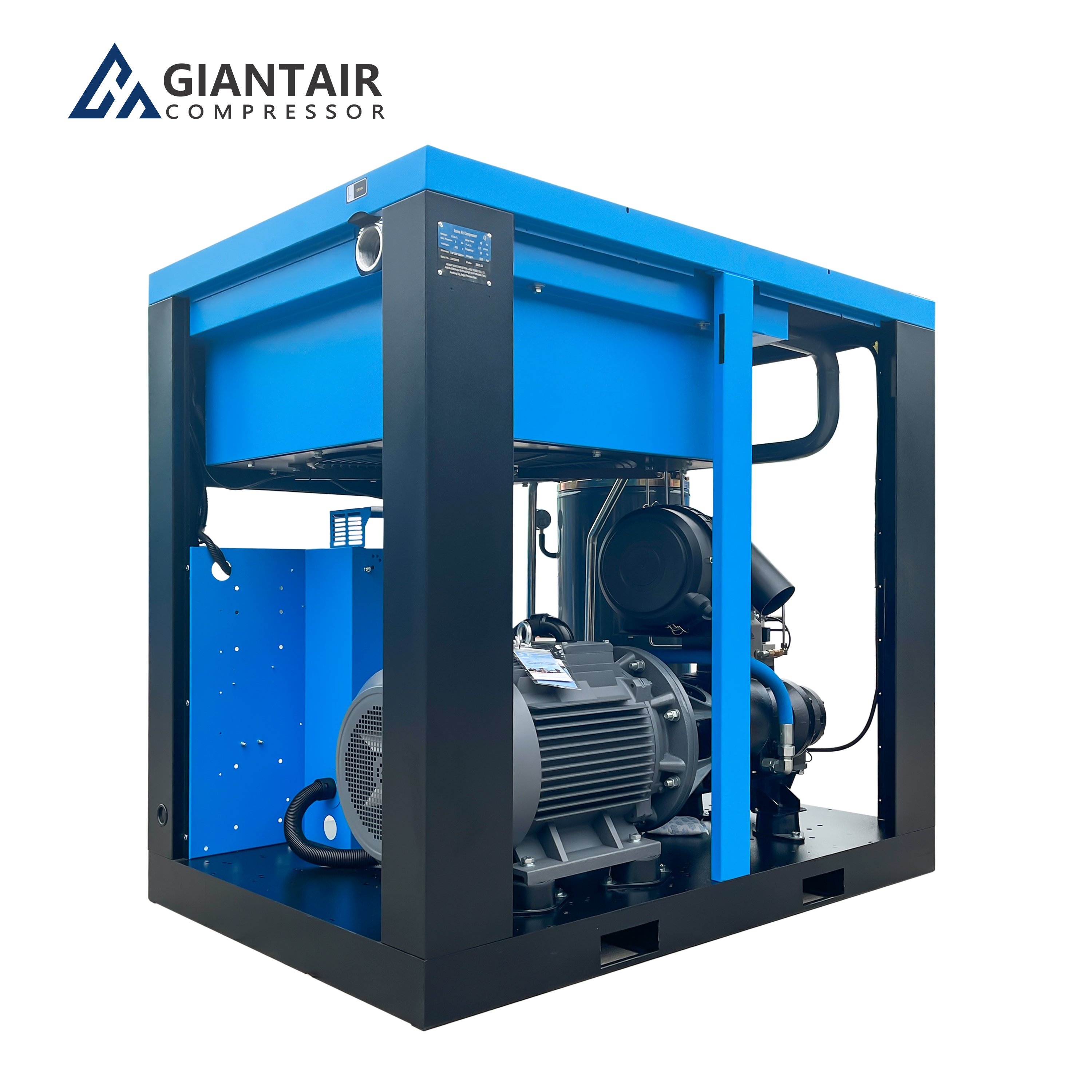 GIANTAIR Energy Saving 15kw 20hp 8bar High Efficiency Natural Gas Screw Type Air Compressor for Air System
