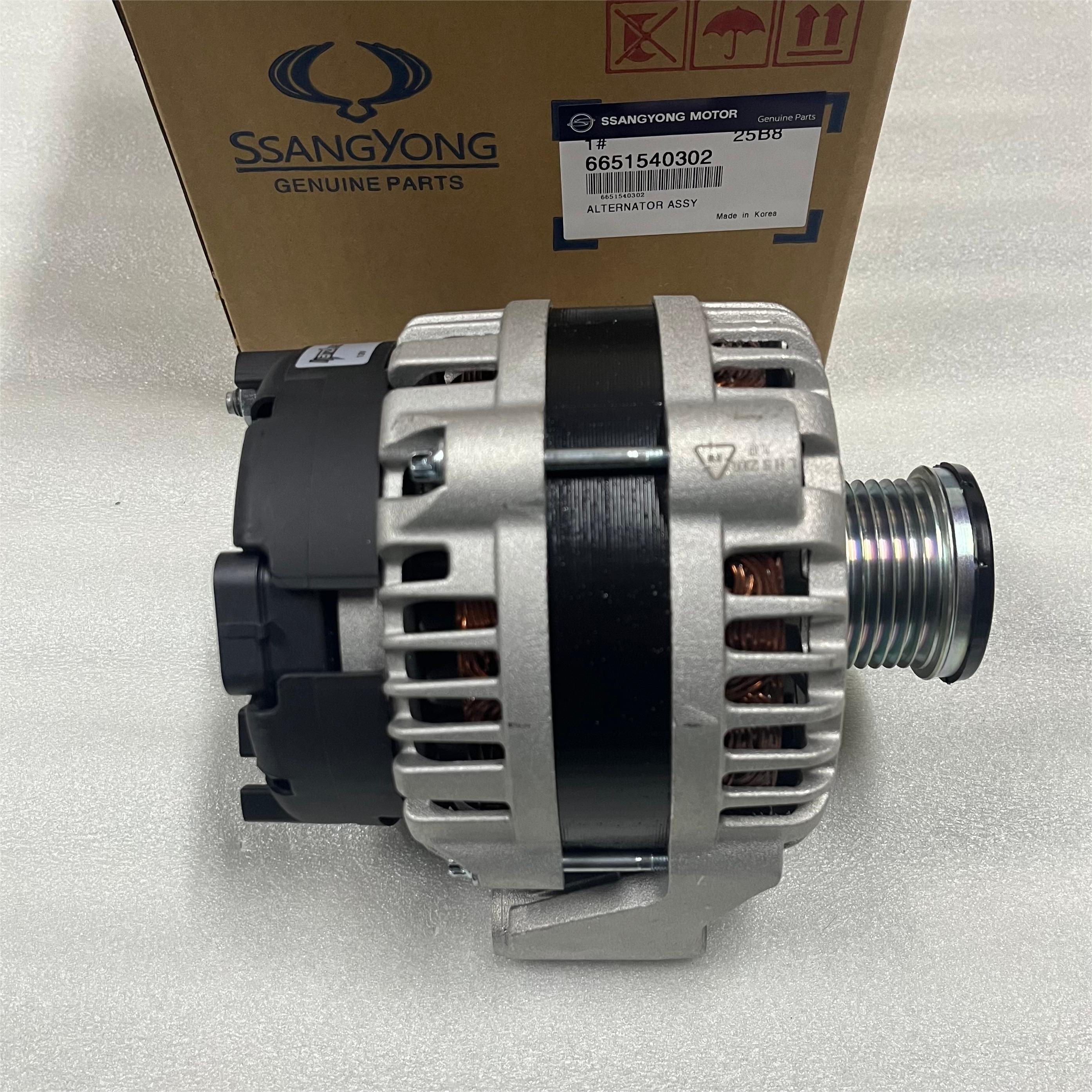 Ssangyong Car Parts Genuine Generator Motor Auto Electrical Car Alternator 6651540302 for Ssangyong Korando Actyon