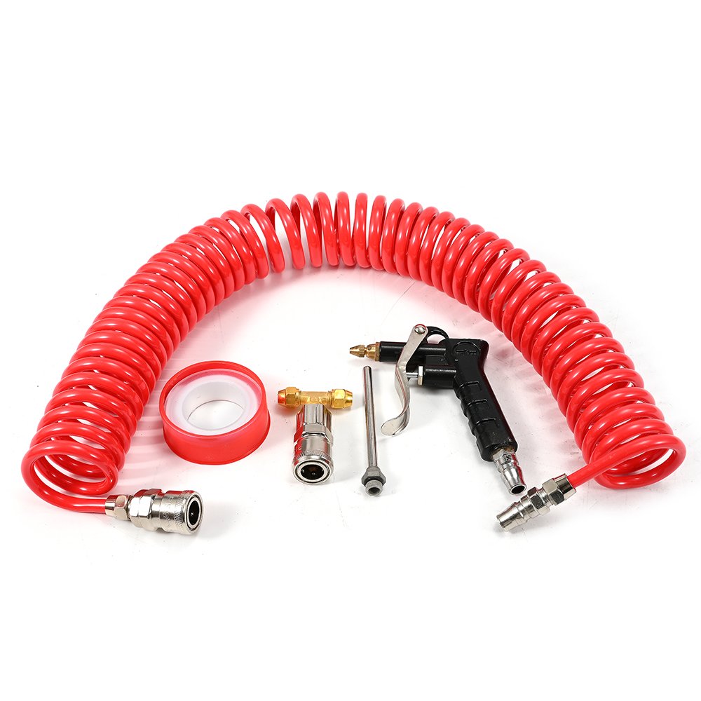 High Pressure Air Flow Blow Gun Tyre Inflating Gun Pneumatic Tool Air Compressor Telescopic Spring Tube Air Blowing Gun