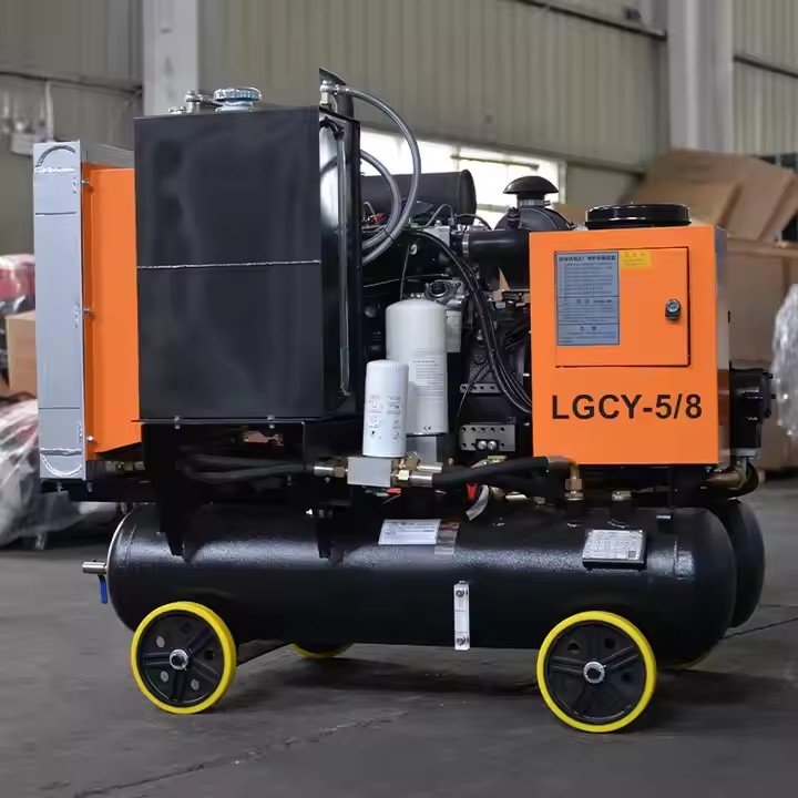 Portable LGY-5/7G Screw Air Compressors 7 Bar 30KW Motor 380V Direct Drive New and Condition Gas and AC Power Source