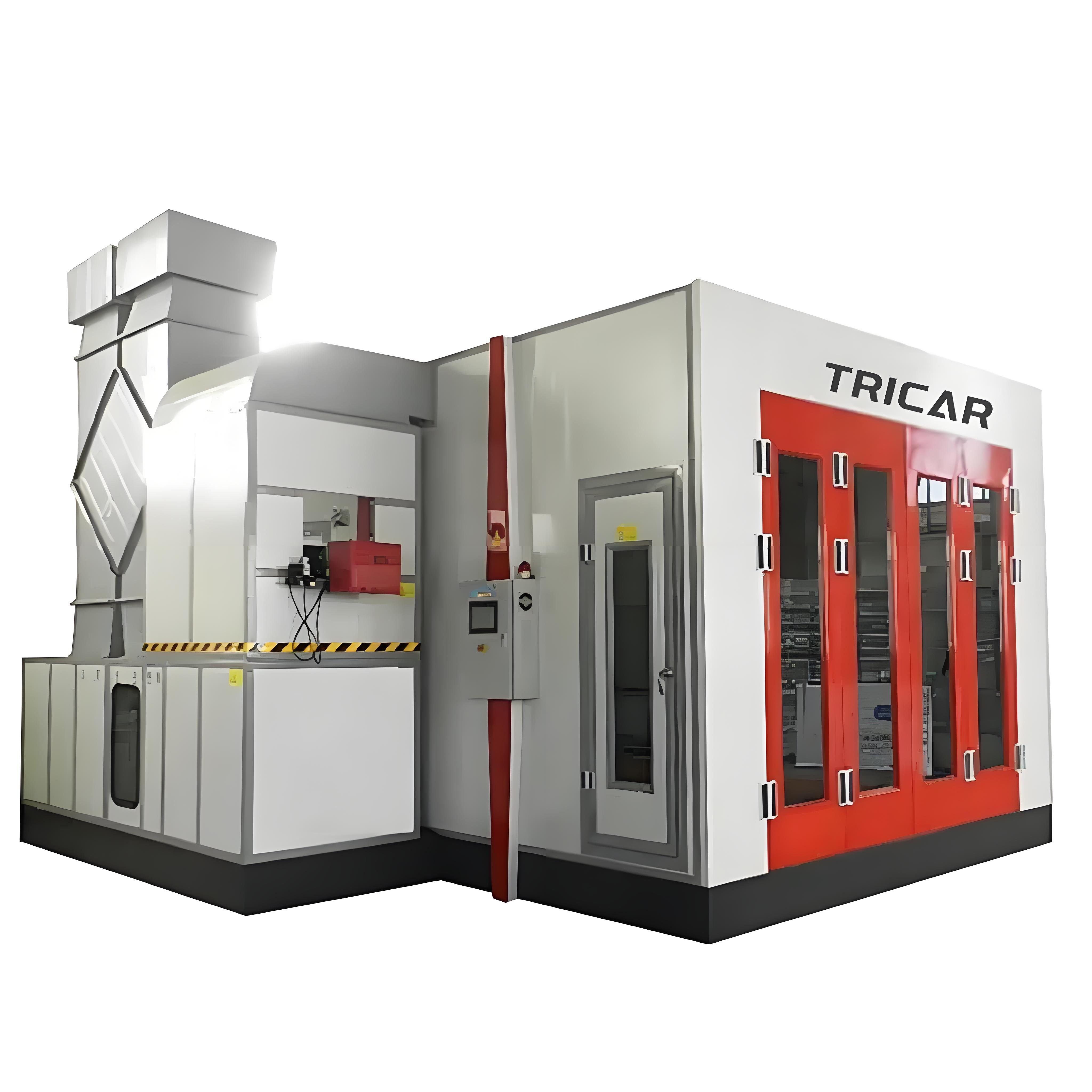 2025 Tricar Customized Wholesale Automotive Spray Booth Advanced LED Lighting CE Approved Diesel Heating Car Paint Baking Cabin