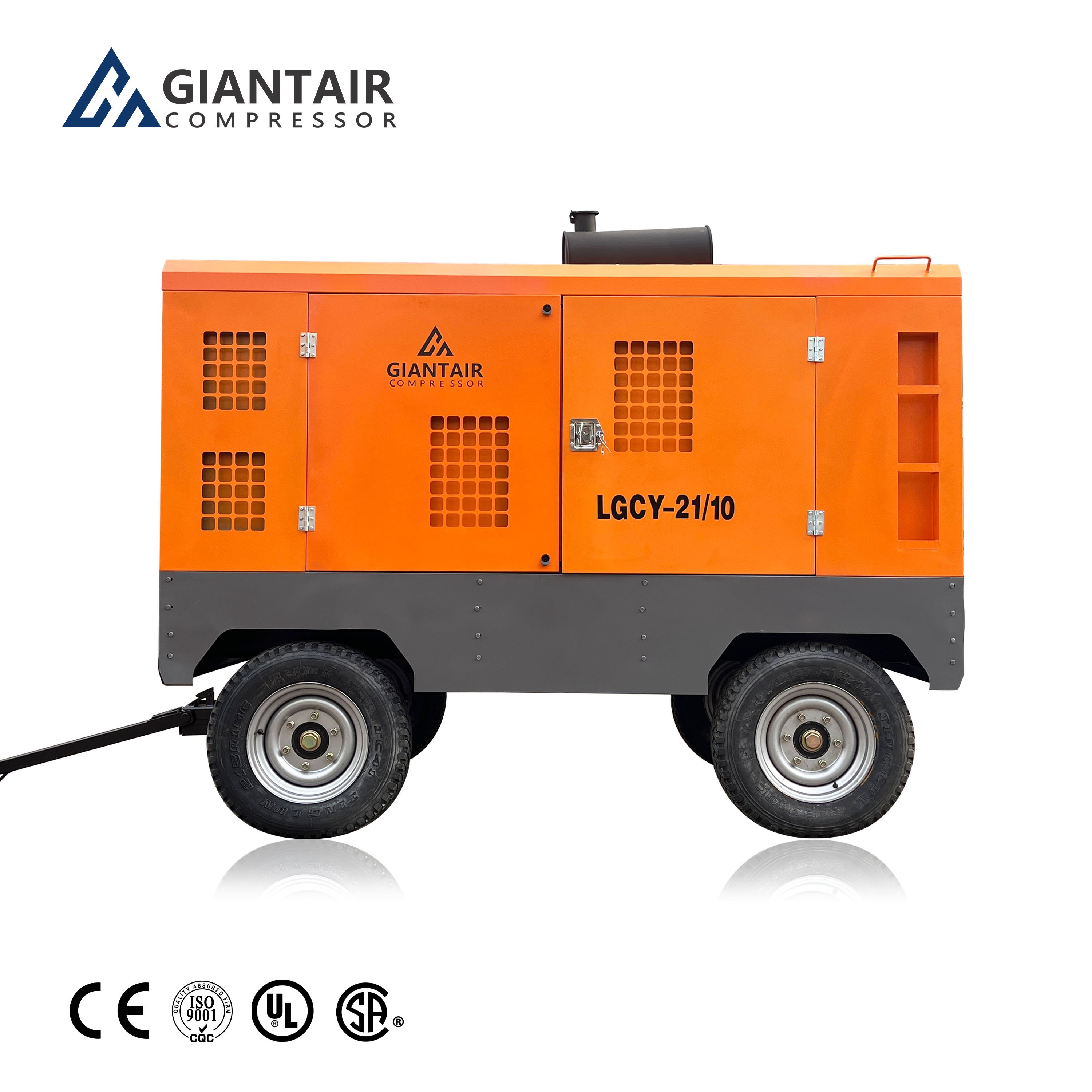 GIANTAIR Portable Screw air Compressor diesel Engine air Compressor Machine Screw Type diesel air Compressor