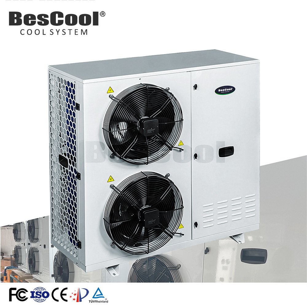 Wall Mounted Outdoor Box Type Refrigeration Air Compressor Condensing Unit Walk in Freezer Cold Storage Rooms