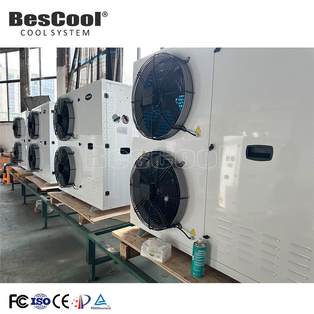 Wall Mounted Outdoor Box Type Refrigeration Air Compressor Condensing Unit Walk in Freezer Cold Storage Rooms