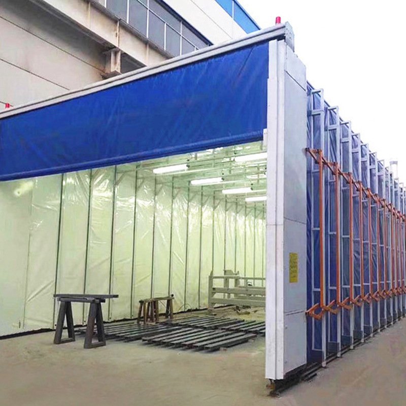 Customized Sides Mobile Retractable Telescopic Spray Booths Car Painting Room