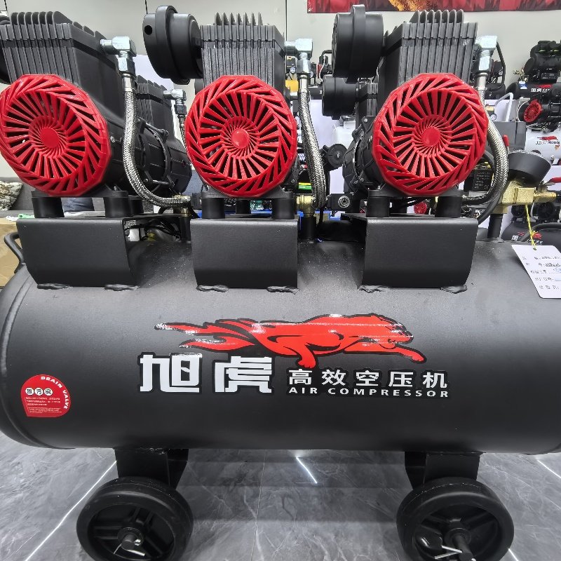 Portable Oil-Free Air Compressors 270L/min Capacity Three-Head Sales Engine and Motor Core Components Oil-Less Configuration