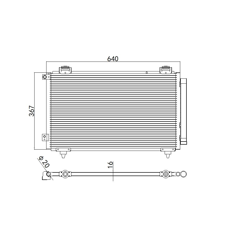 Aftermarket Car Auto Air Conditioning System Auto AC Condenser for TOYOTA COROLLA OEM 8845012231 8845002260