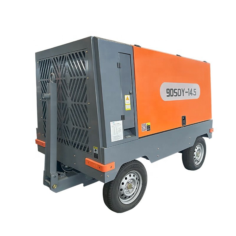 Diesel Engine Rotary Compressor 175cfm 185cfm Portable diesel Screw air Airman Compressor for Urban Construction