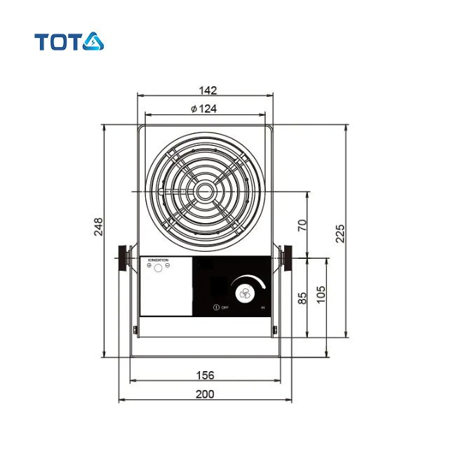 Air Blower Fan Ion Anti-Static Ionic Fan Electrostatic Ion Electric Fan Static Elimination Ion Blower