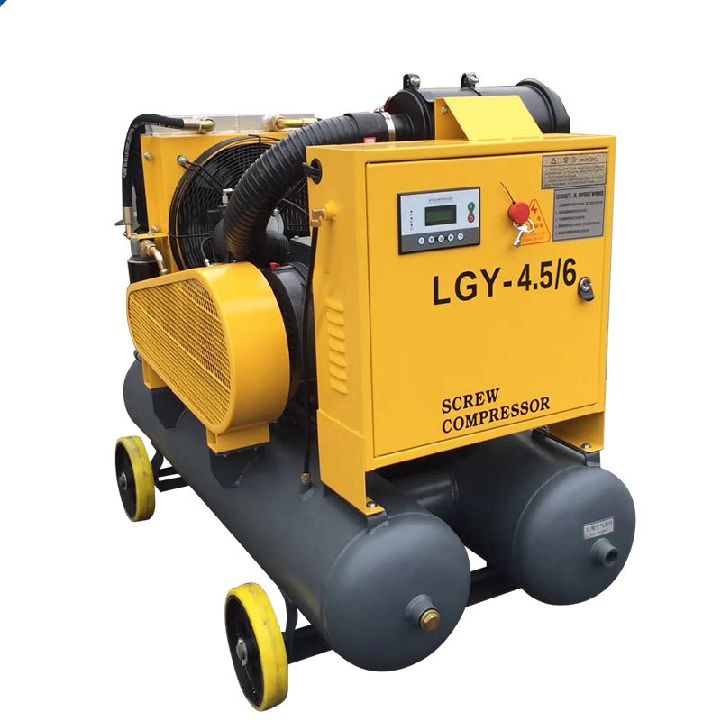 China Zhejiang Factory Sale 15KW Direct Driven Screw Type Electric air Compressor with Wheels