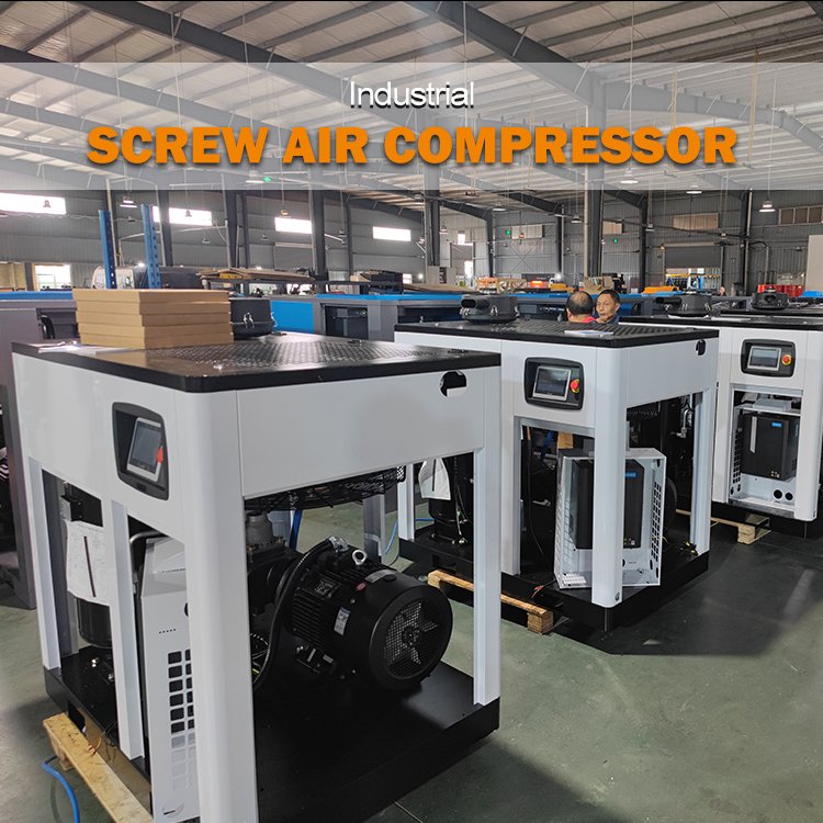 Mandiwi Brand New 7.5KW 10HP Screw Air Compressor New Design Oil Lubrication AC Power Used Air Compressors Industrial Use