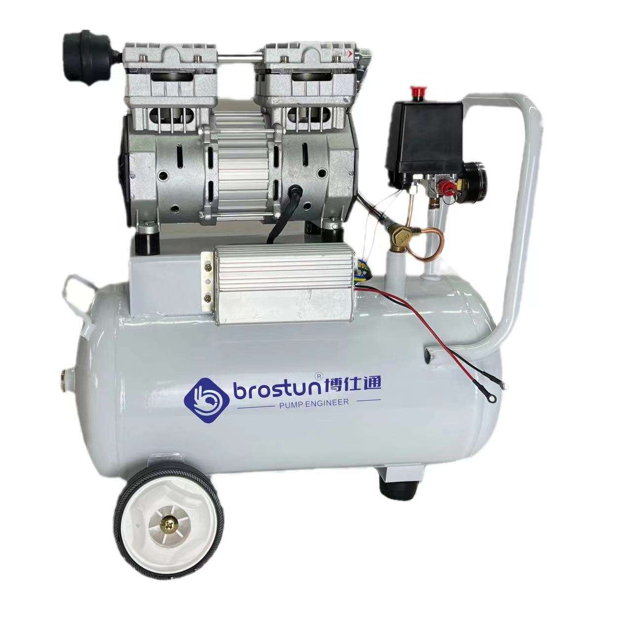 Factory Air Pump Compressor 8Bar 220V 0.75KW 1HP Piston Pump Head Dentist Dental Oil Free Air Compressor