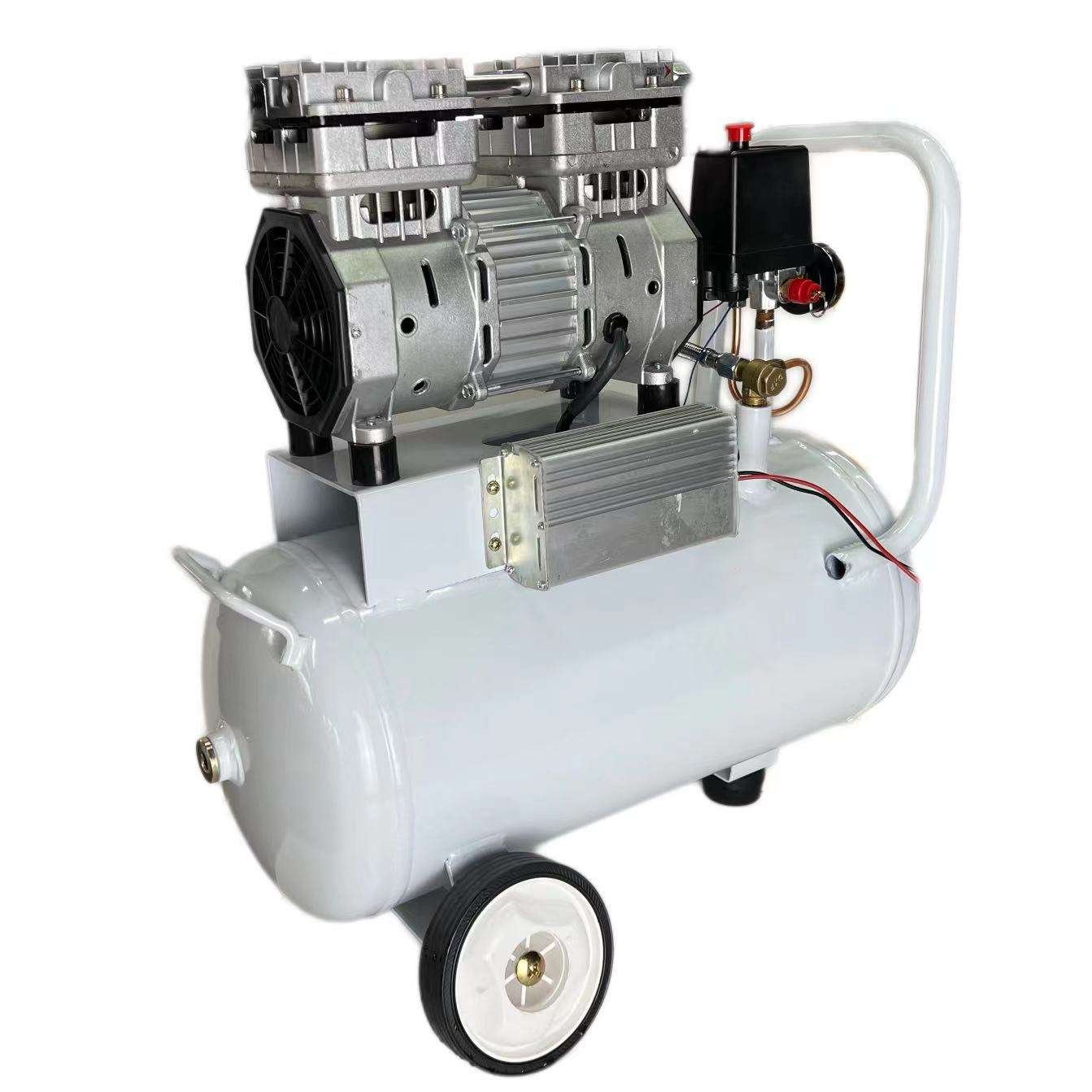 Factory Air Pump Compressor 8Bar 220V 0.75KW 1HP Piston Pump Head Dentist Dental Oil Free Air Compressor