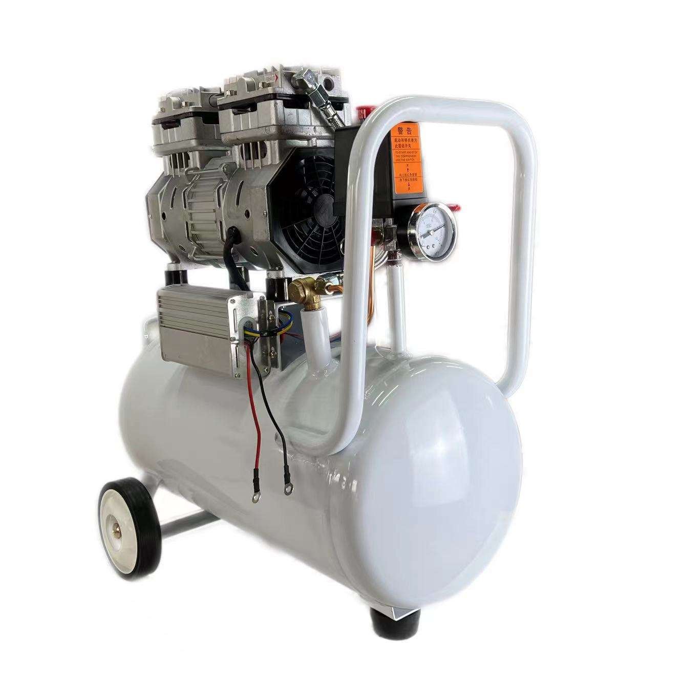 Factory Air Pump Compressor 8Bar 220V 0.75KW 1HP Piston Pump Head Dentist Dental Oil Free Air Compressor