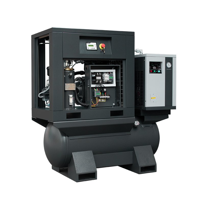 HANDE Air Compressor 7.5KW 10HP Compressor De Ar 8 & 10 Bar Fixed Speed 7.5KW All in One Screw Air Compressor