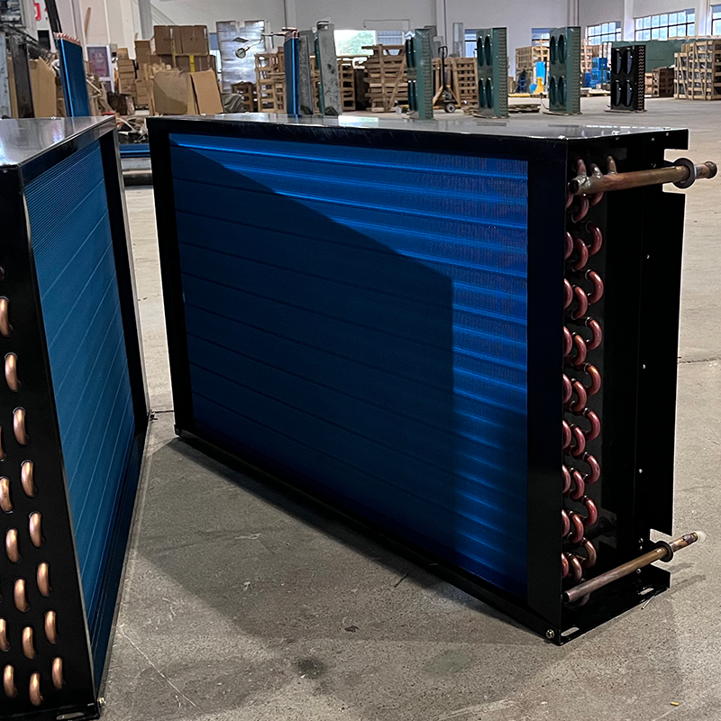 Copper Tube Hydrophilic Aluminum Fin High Performance Fnh Type Air Cooled Condenser