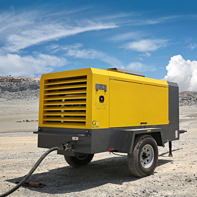 185 - 385 Cfm 10m3 / min Screw Portable Engine diesel air Compressor
