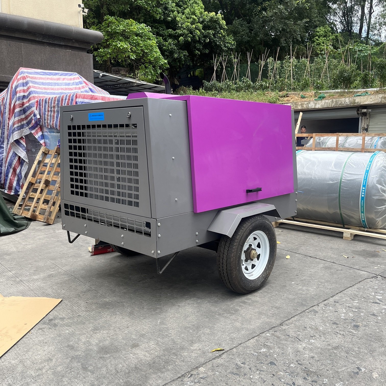 Airstone ASCY5/8 41KW 185 Cfm Industrial Diesel Portable Screw Air Compressor for Digging